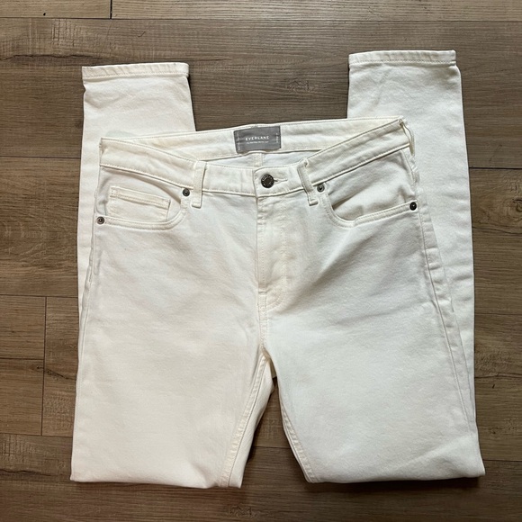 Everlane White Mid Rise Skinny Jeans - Picture 4 of 7
